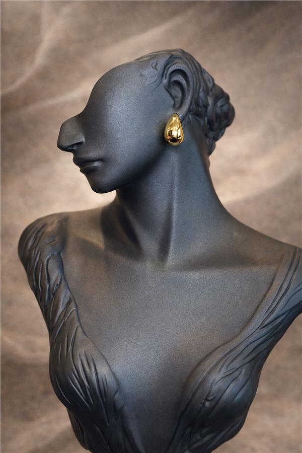 Alina Gold Renk Damla Küpe